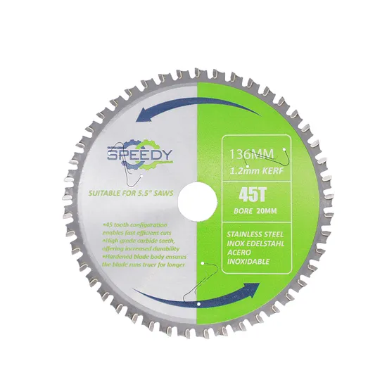 Tct Circular Saw Blade for Stainless Steel, Carbide Tipped Metal Cutting Blade Burr-Free Cold Cut for Steel and Alloy